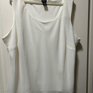 Off White Sleeveless Blouse MSK 3X